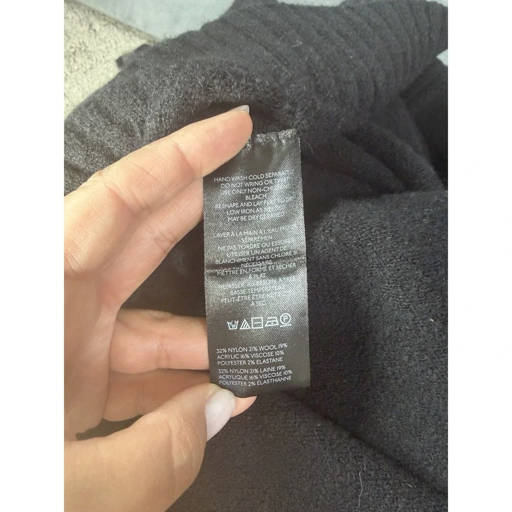 Anthropologie‎ Maeve Women's Turtleneck Sweater Black Wool Blend Size 2X